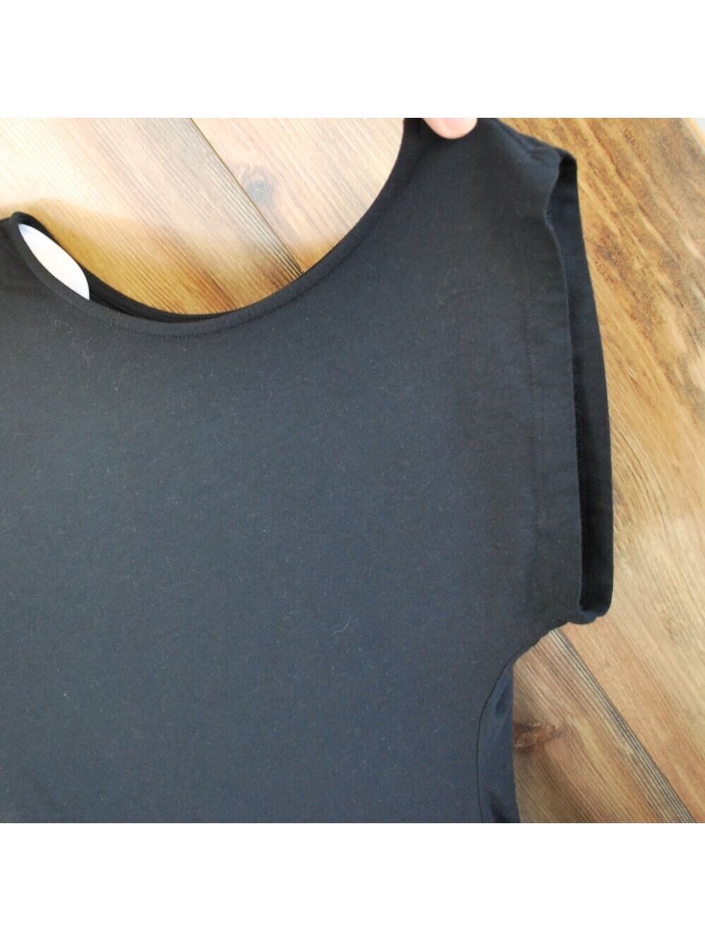 Venus Women's Plus Size Black Cold Shoulder Tee Stretch Blouse 1X - Picture 3 of 6